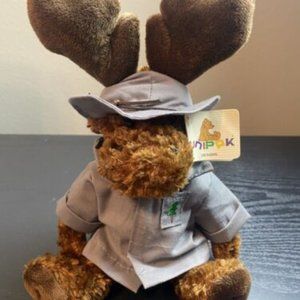 Unipak Moose Ranger Outfit Stuffed Animal Toy Plush National Park State 11” Tall
